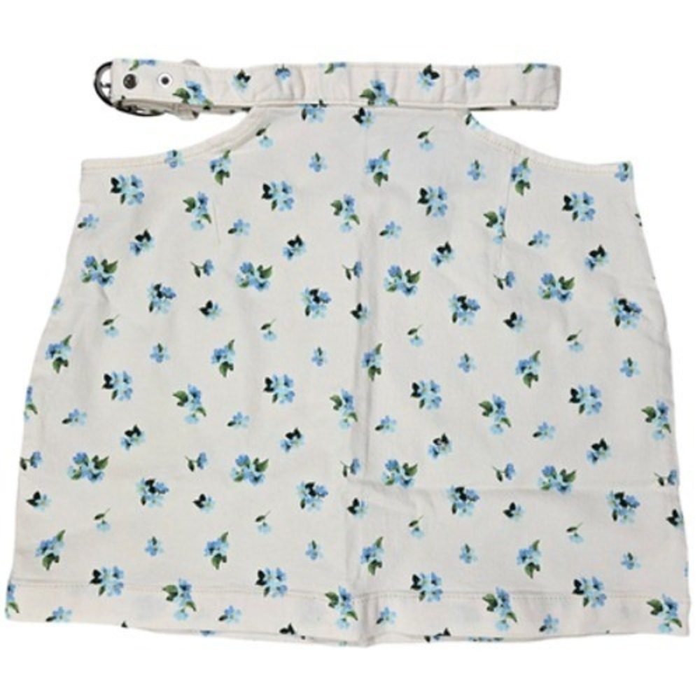 WeWoreWhat Cut Out Skirt in Ivory Watercolor Ditsy S‎ NWT